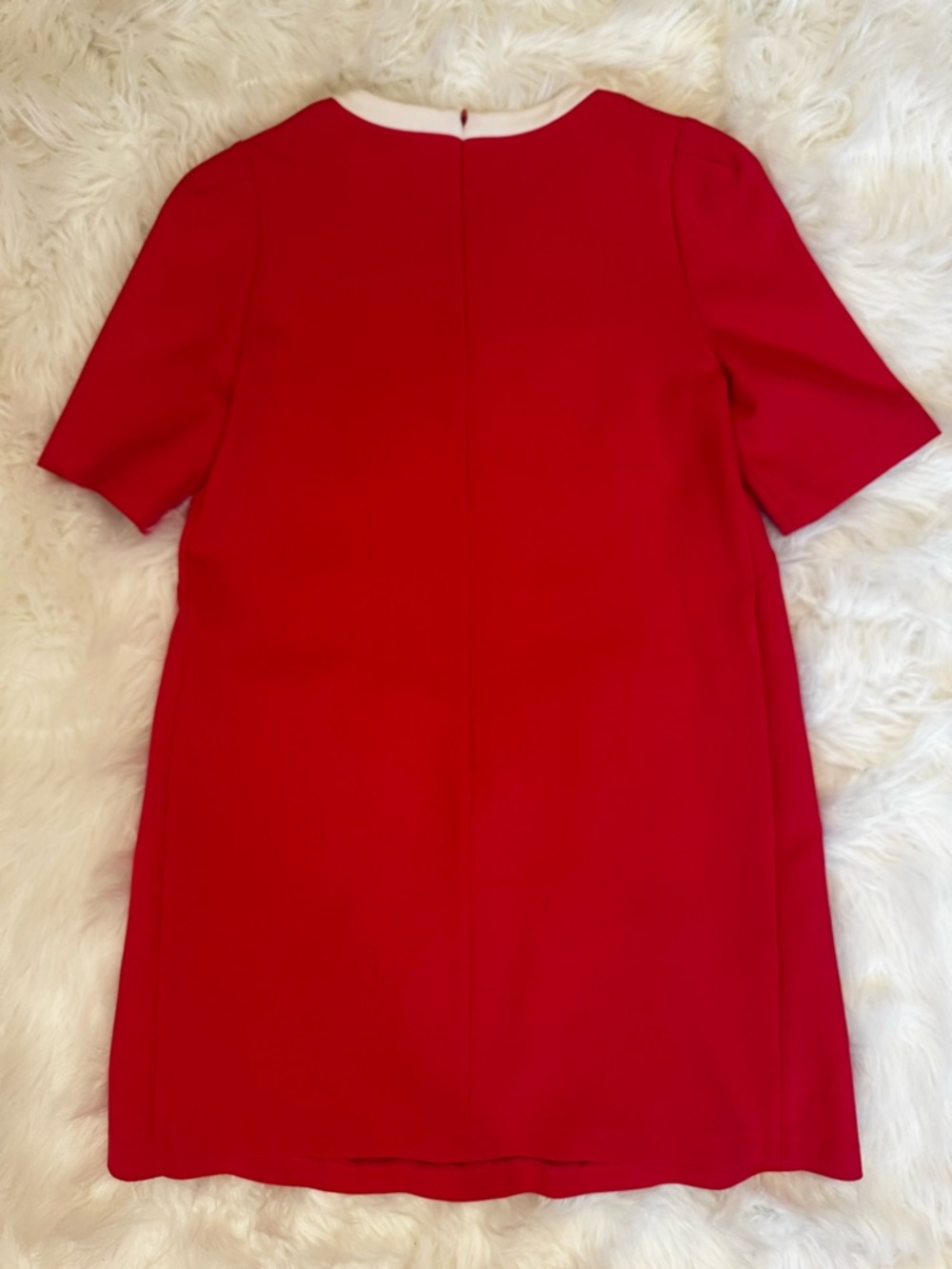 Tara Jarmon Magenta Pink Shift Dress | White Trim Pocket Detail | EU 38 (US 6) - Picture 9 of 14